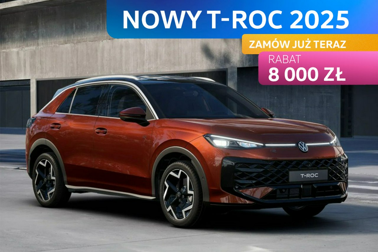 T-Roc NOWY T-ROC 2025! Wersja R-Line 1.5 eTSI 150 KM DSG Zamów już teraz!