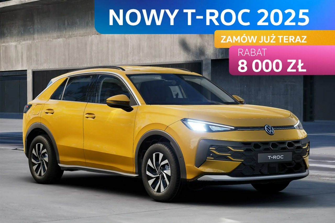 T-Roc NOWY T-ROC 2025! Wersja Life 1.5 eTSI 116 KM DSG Zamów już teraz!