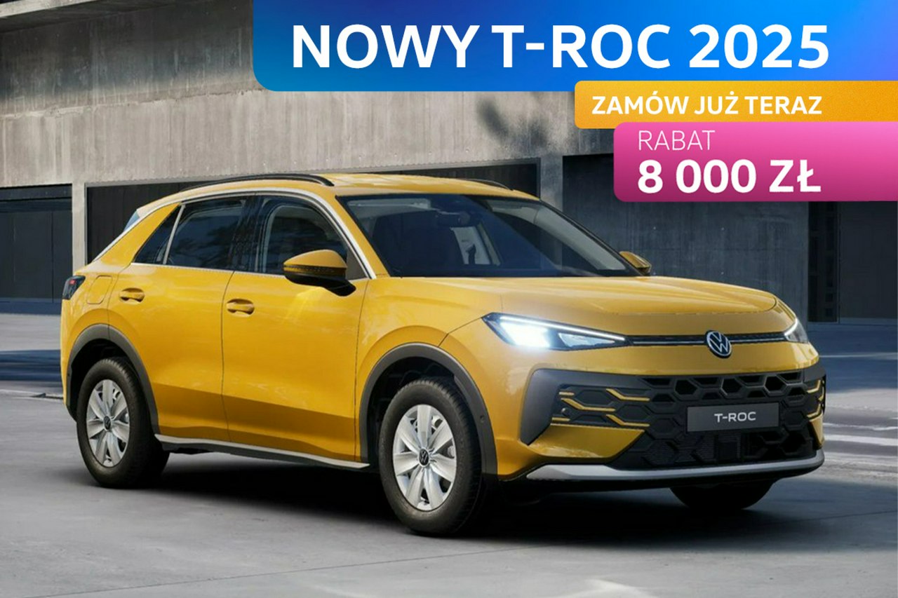 T-Roc NOWY T-ROC 2025! Wersja Trend 1.5 eTSI 116 KM DSG Zamów już teraz!