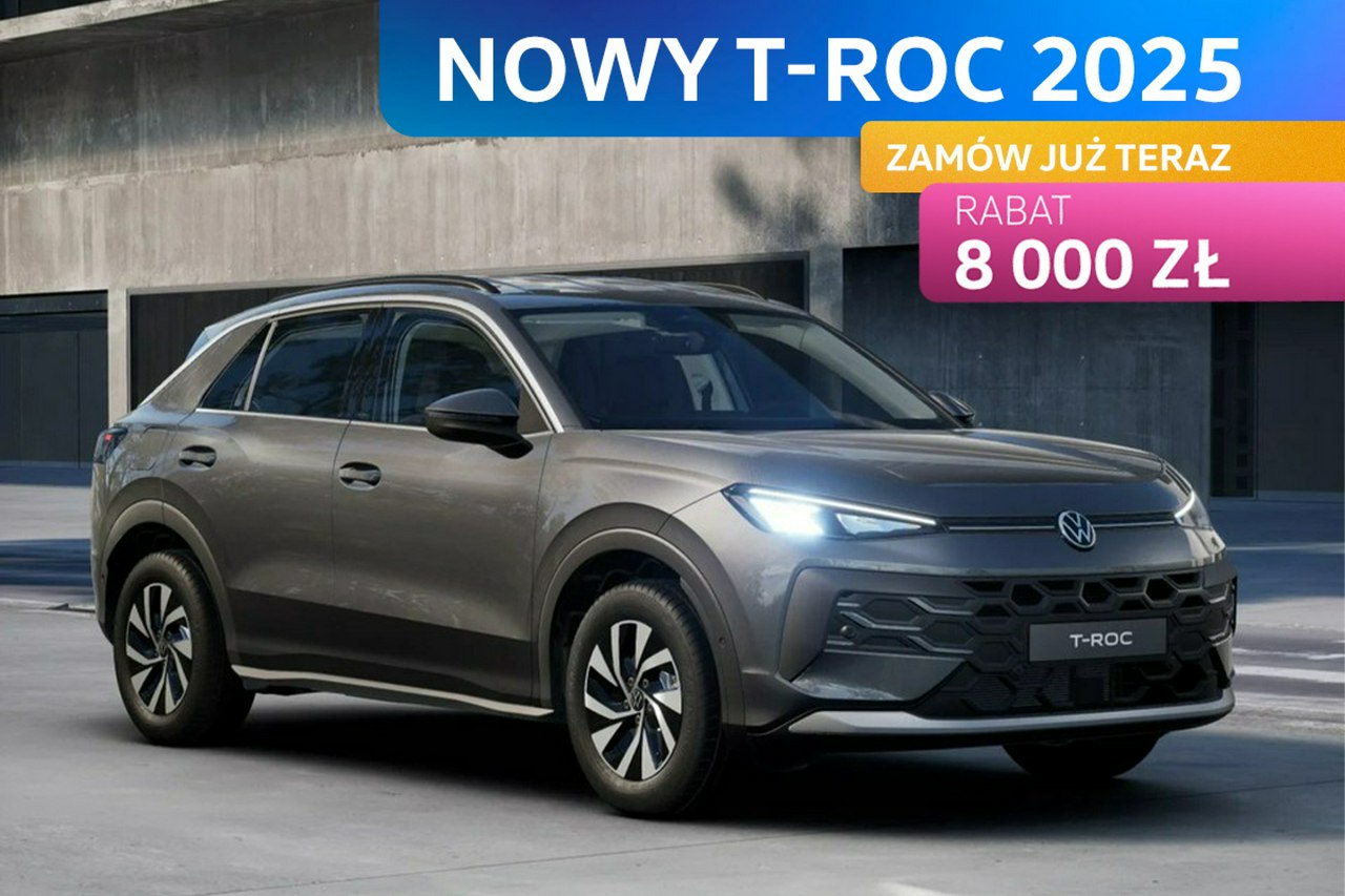 T-Roc NOWY T-ROC 2025! Wersja Trend 1.5 eTSI 116 KM DSG Zamów już teraz!
