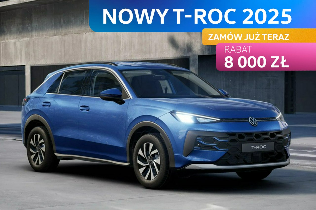 T-Roc NOWY T-ROC 2025! Wersja Trend 1.5 eTSI 116 KM DSG Zamów już teraz!