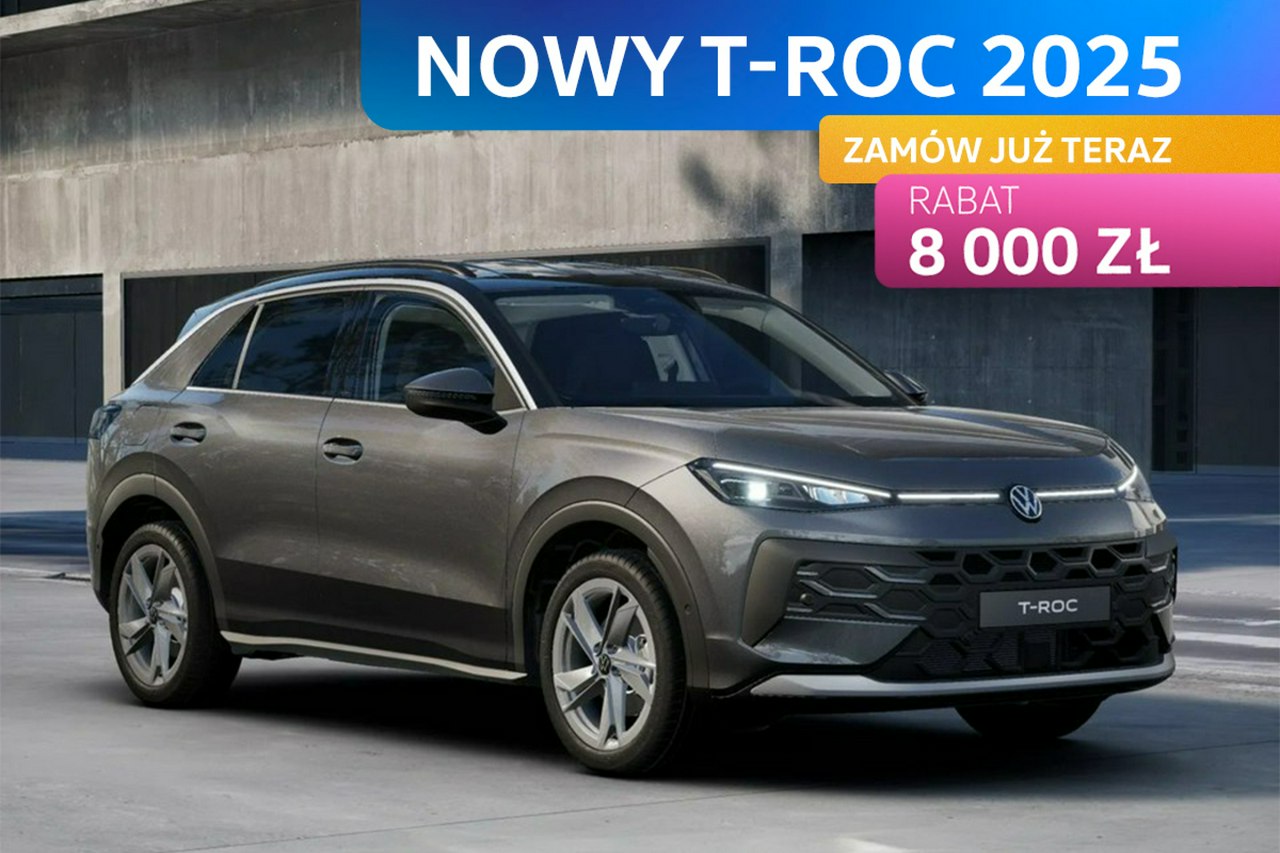 T-Roc NOWY T-ROC 2025! Wersja Life 1.5 eTSI 116 KM DSG Zamów już teraz!