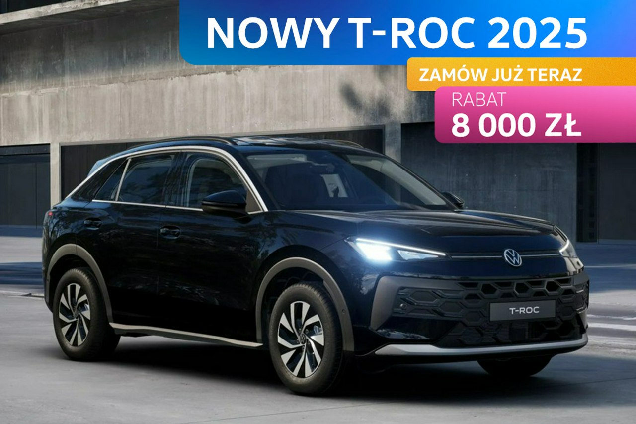 T-Roc NOWY T-ROC 2025! Wersja Life 1.5 eTSI 116 KM DSG Zamów już teraz!