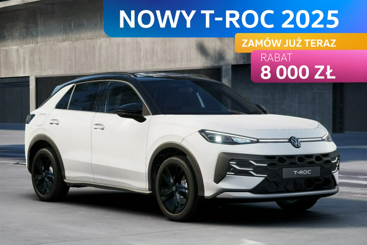 T-Roc NOWY T-ROC 2025! Wersja Style 1.5 eTSI 150 KM DSG Zamów już teraz!