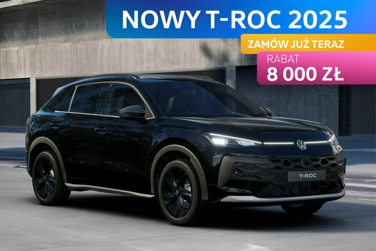 T-Roc NOWY T-ROC 2025! Wersja Style 1.5 eTSI 150 KM DSG Zamów już teraz!