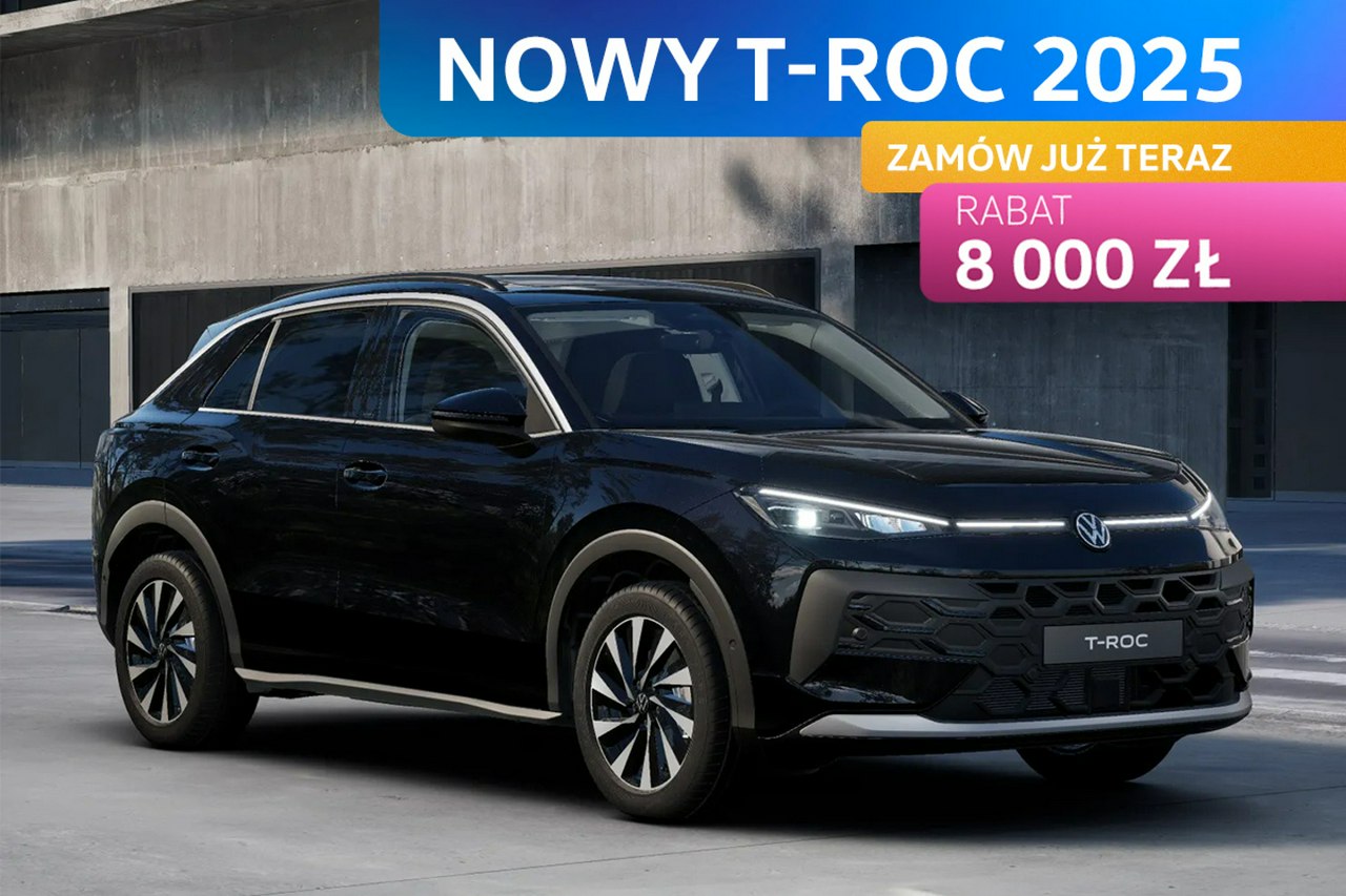T-Roc NOWY T-ROC 2025! Wersja Life 1.5 eTSI 150 KM DSG Zamów już teraz!