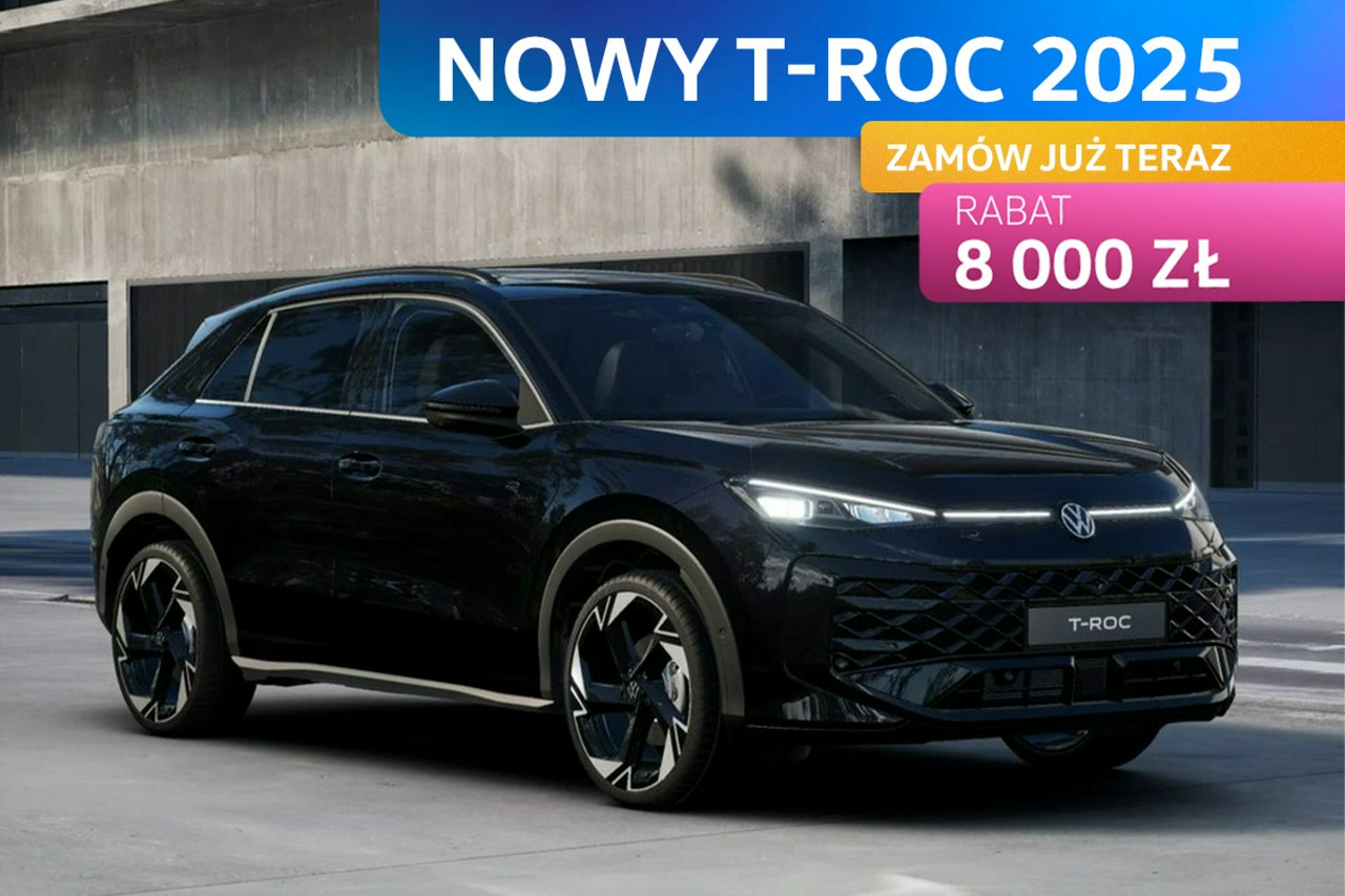T-Roc NOWY T-ROC 2025! Wersja R-Line 1.5 eTSI 150 KM DSG Zamów już teraz!