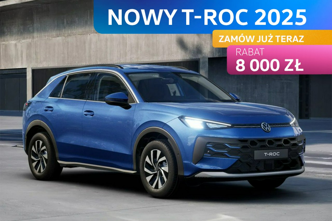 T-Roc NOWY T-ROC 2025! Wersja Life 1.5 eTSI 150 KM DSG Zamów już teraz!