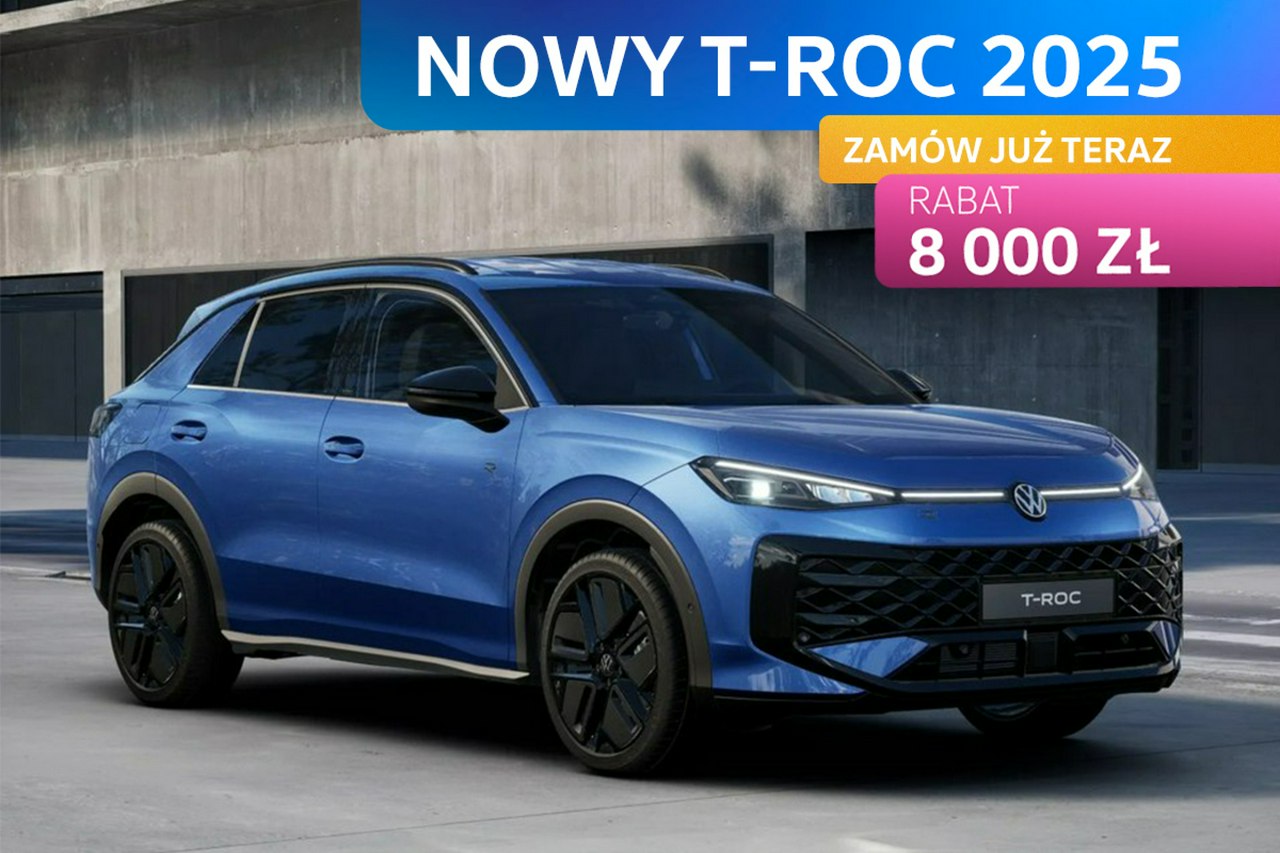 T-Roc NOWY T-ROC 2025! Wersja R-Line 1.5 eTSI 150 KM DSG Zamów już teraz!