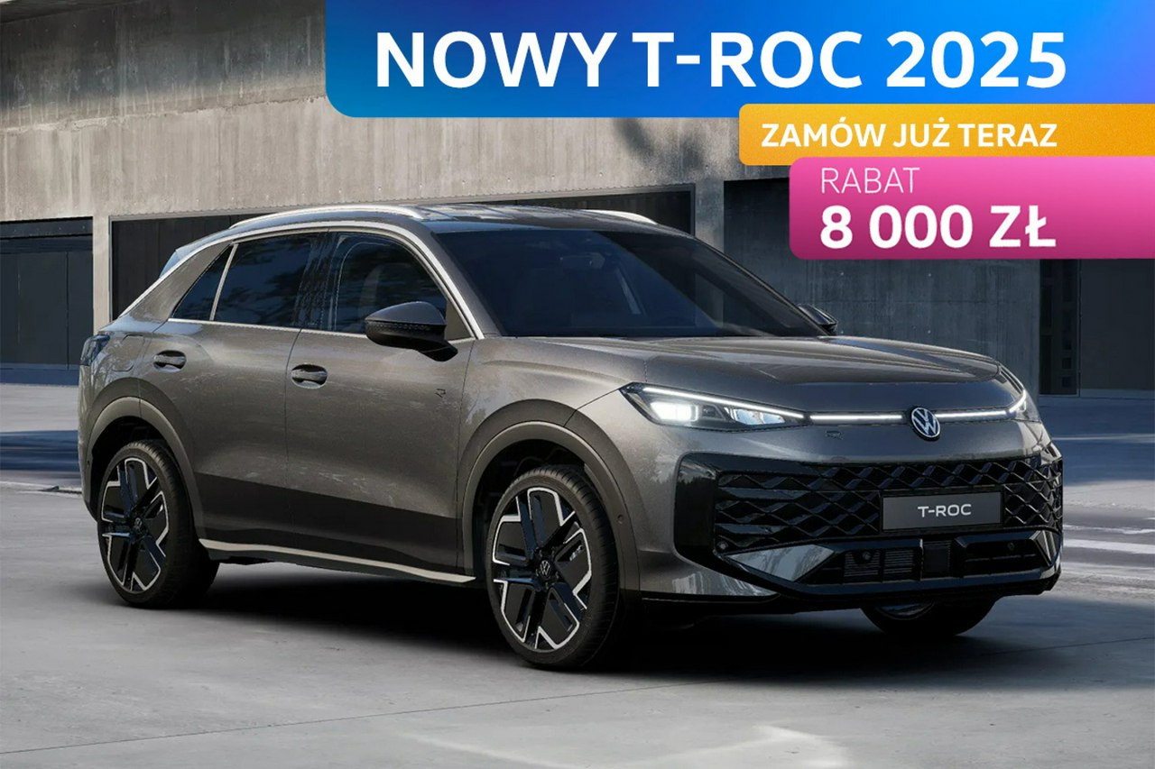 T-Roc NOWY T-ROC 2025! Wersja R-Line 1.5 eTSI 150 KM DSG Zamów już teraz!