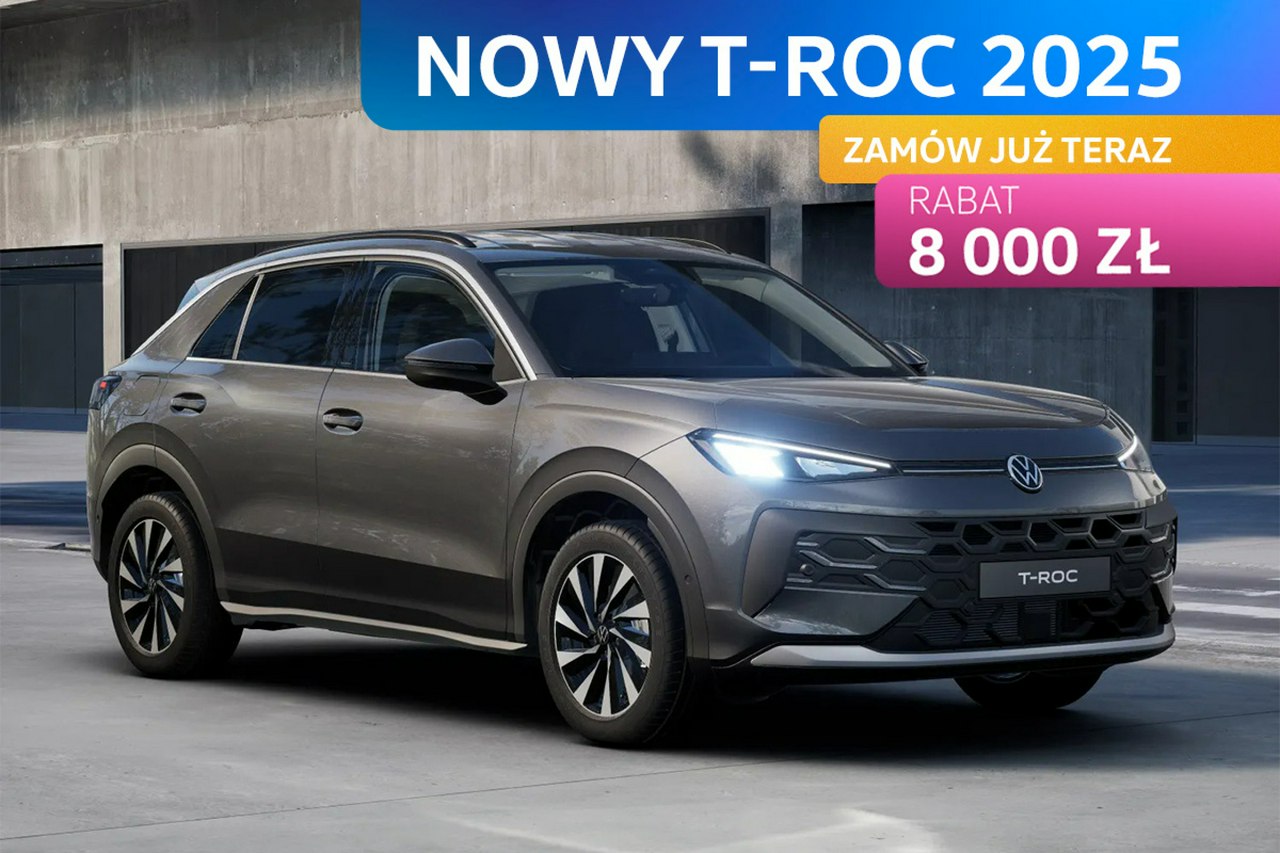 T-Roc NOWY T-ROC 2025! Wersja Life 1.5 eTSI 150 KM DSG Zamów już teraz!