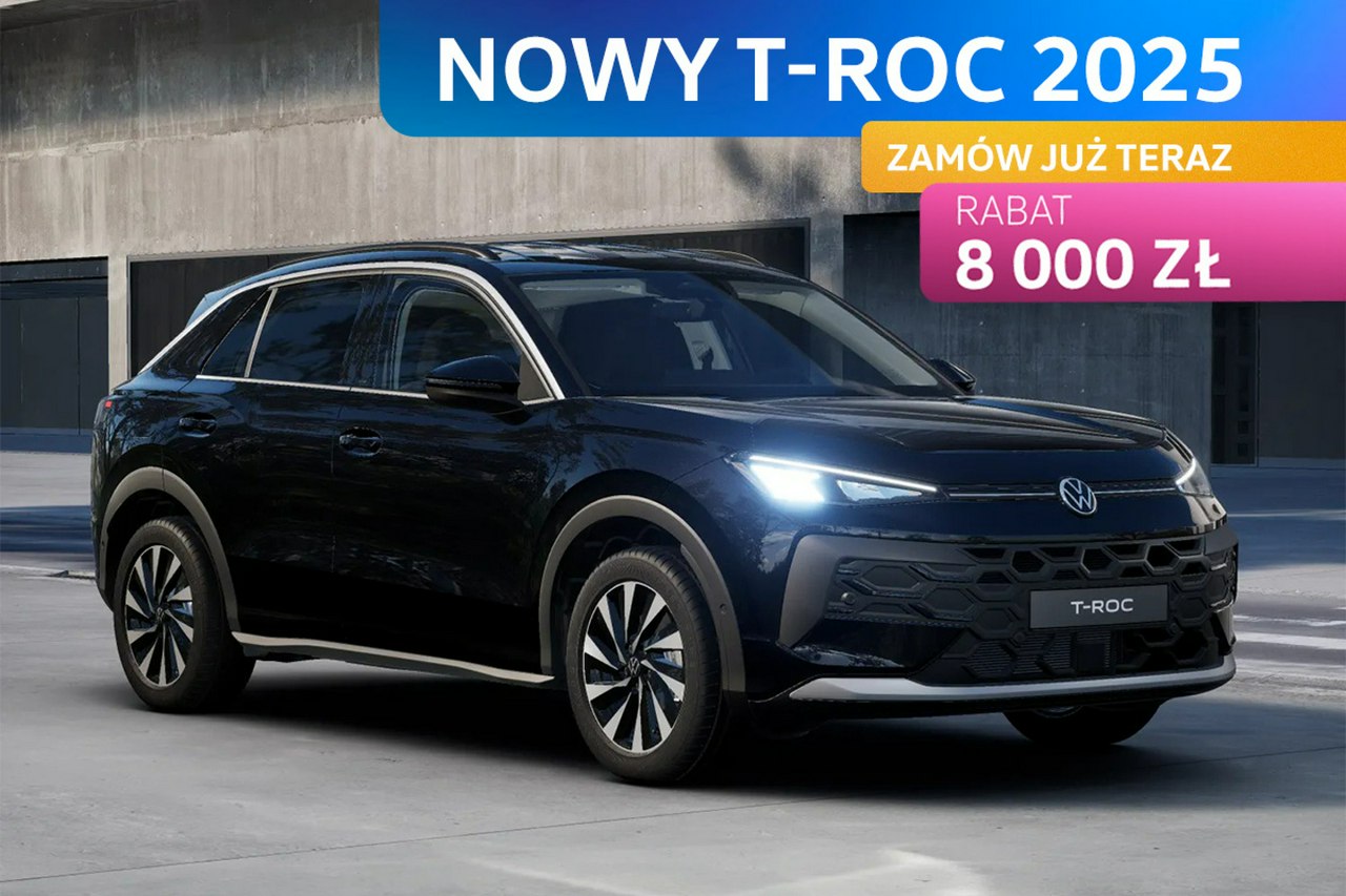 T-Roc NOWY T-ROC 2025! Wersja Life 1.5 eTSI 150 KM DSG Zamów już teraz!