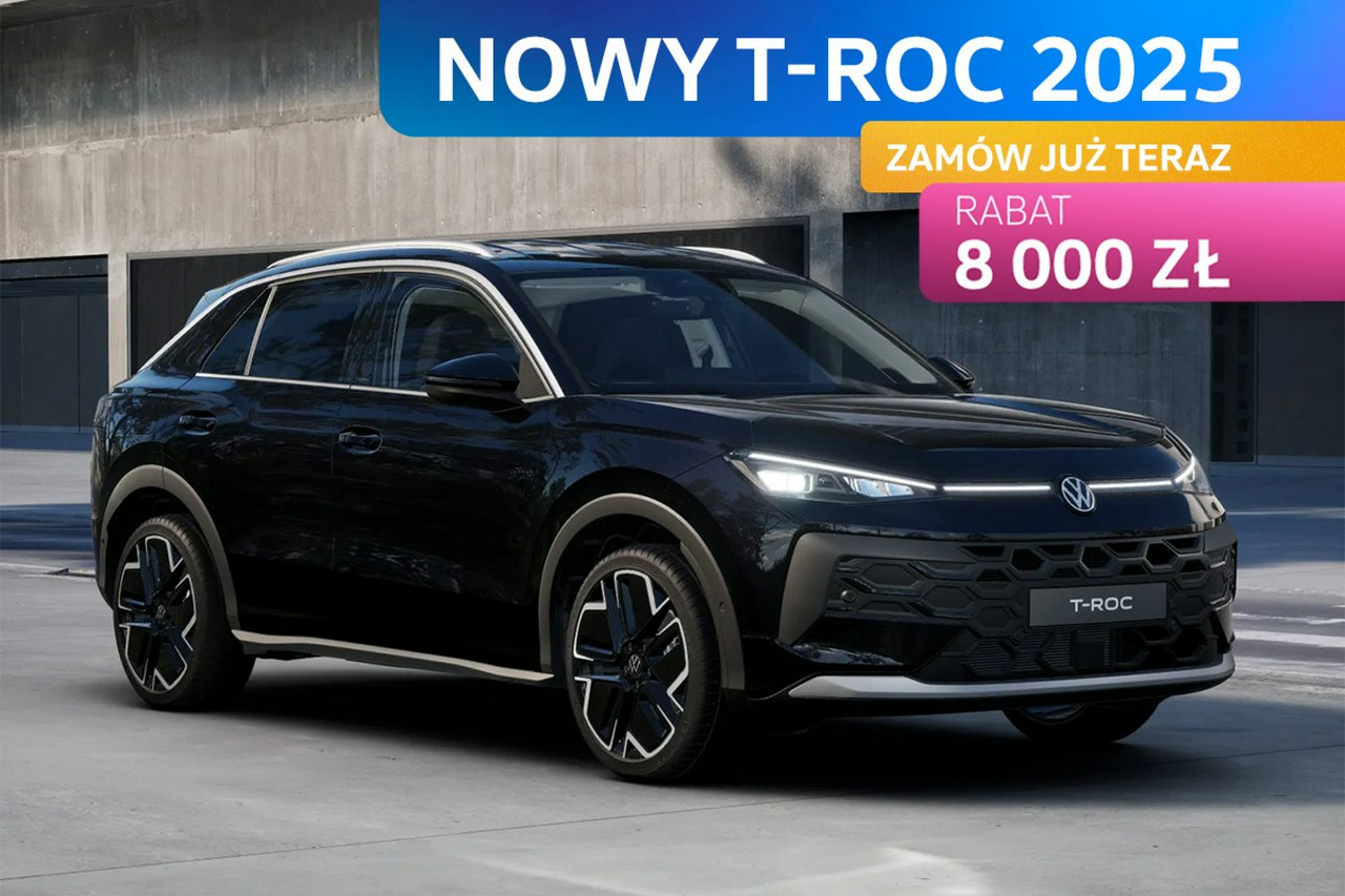 T-Roc NOWY T-ROC 2025! Wersja Style 1.5 eTSI 150 KM DSG Zamów już teraz!