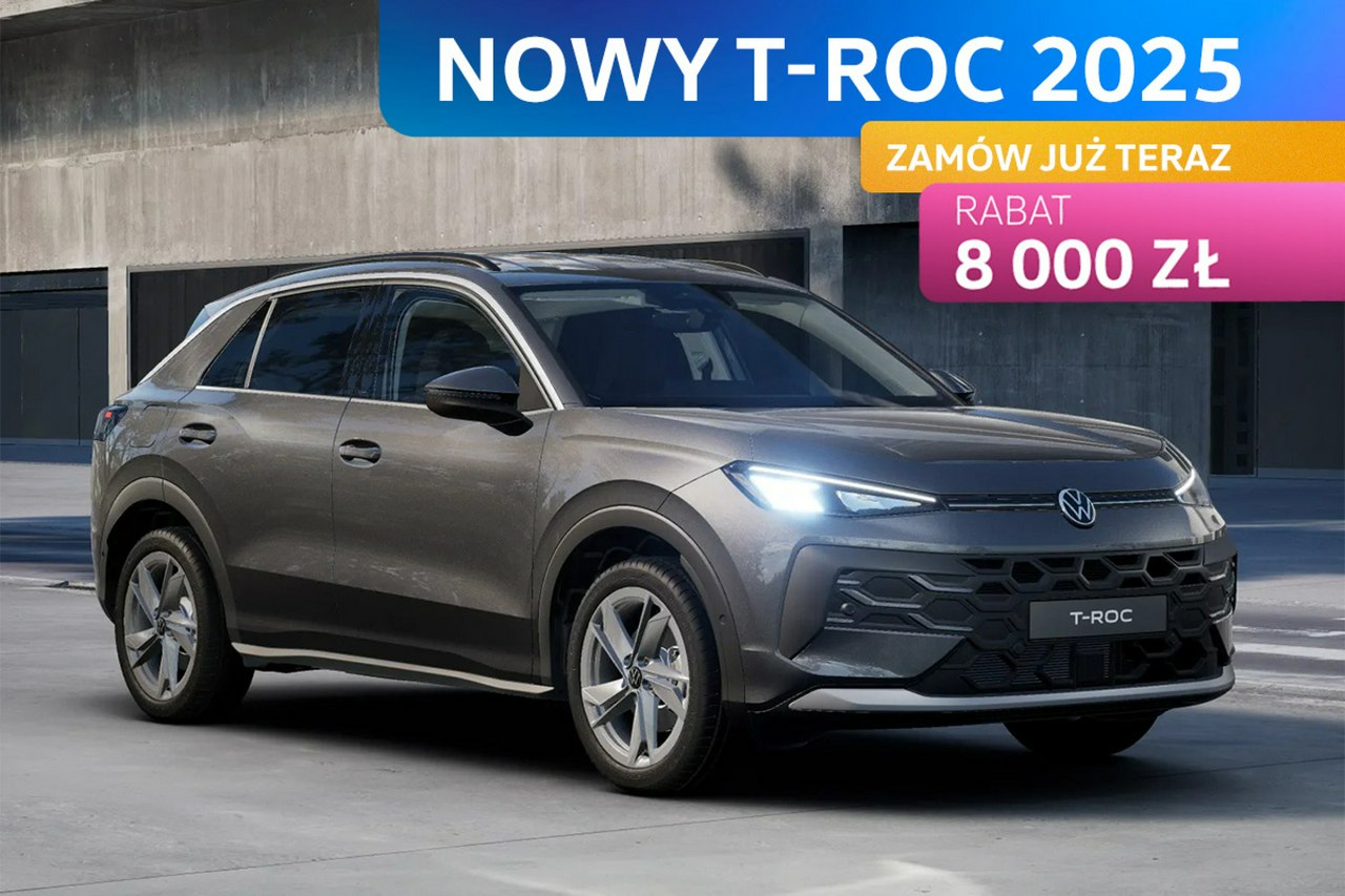 T-Roc NOWY T-ROC 2025! Wersja Life 1.5 eTSI 116 KM DSG Zamów już teraz!