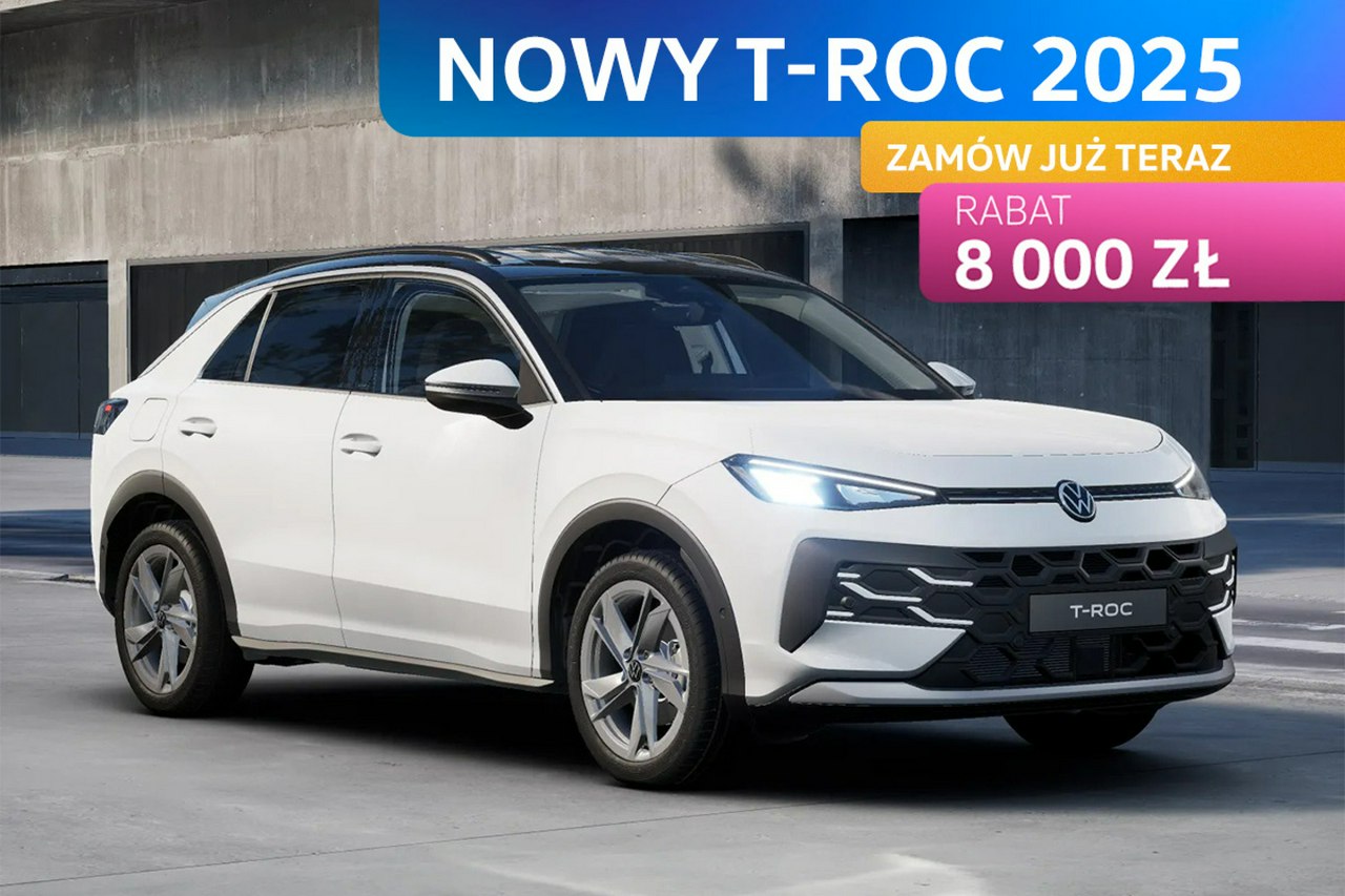 T-Roc NOWY T-ROC 2025! Wersja Life 1.5 eTSI 116 KM DSG Zamów już teraz!